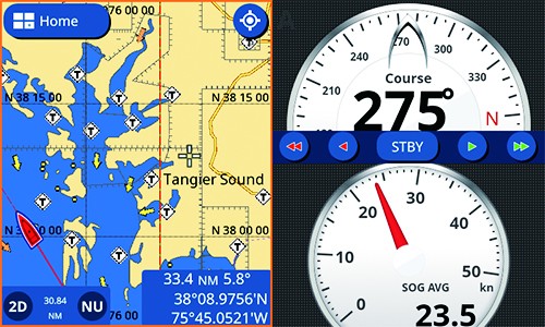 Chart Plotter With Navpilot Controls